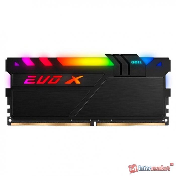 Оперативная память 16GB GEIL 3000MHz DDR4 PC4-24000 EVO X II Black с RGB подсветкой 16-18-18-36 GEXSB416GB3000C16ASC Retail Pack