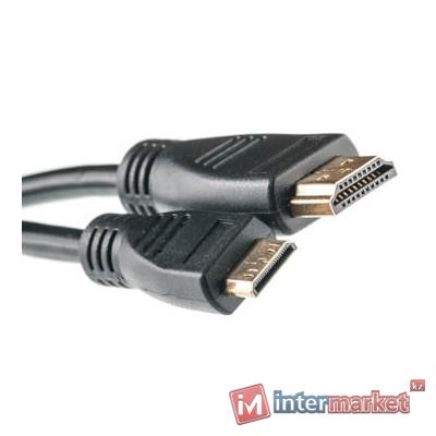 Виде кабель PowerPlant mini HDMI - HDMI, 2m, позолоченные коннекторы, 1.3V